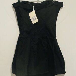Peppermayo Calling The Shots Classic Black Mini Dress